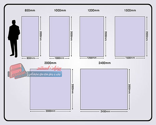 ابعاد استاندارد رول آپ